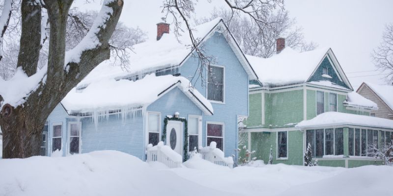 US Rental Properties Covered in snow in winter - 10 Top Tips to Prepare Your Rental Property for Winter