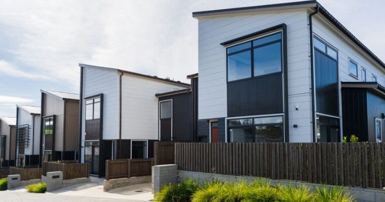A street of modern properties as part of a real estate investment portfolio - ECF
