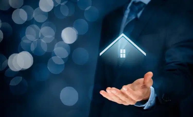 A man holding a digital projection of a property roof - Full Doc Loans with Express Capital Financing