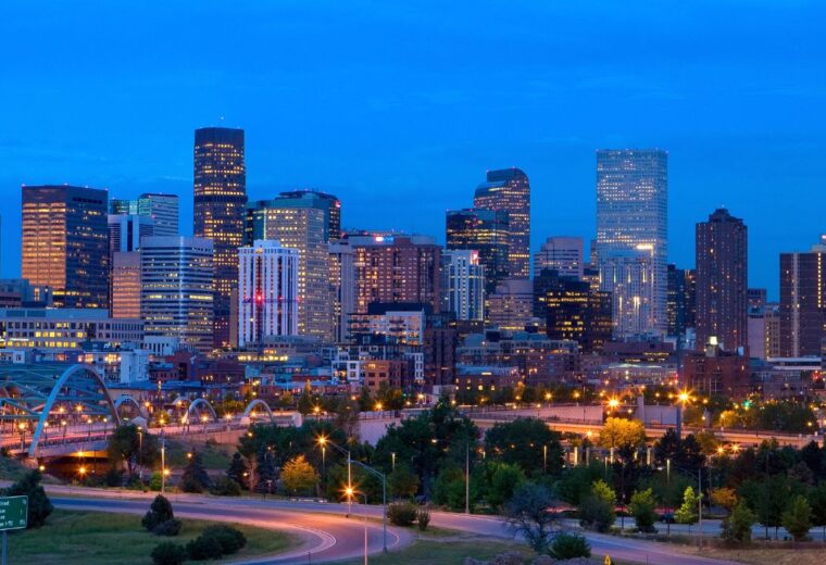 Denver, Colorado skyline at night - Express Capital Financing