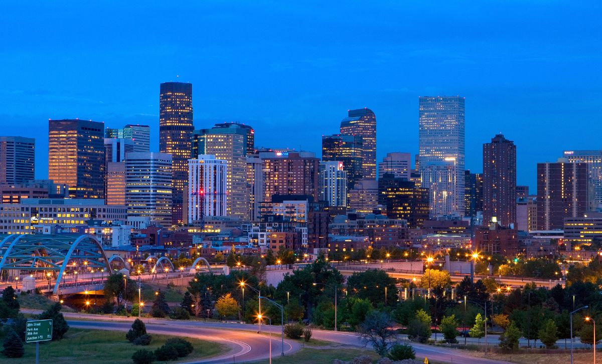 Denver, Colorado skyline at night - Express Capital Financing