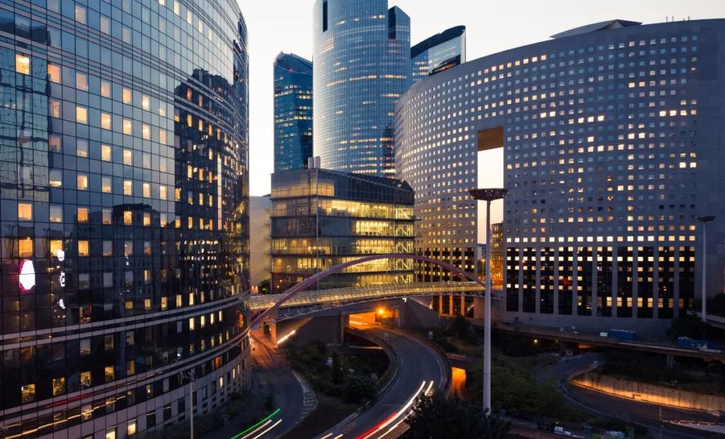 A cityscape at dusk - Express Capital Financing