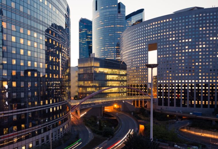A cityscape at dusk - Express Capital Financing